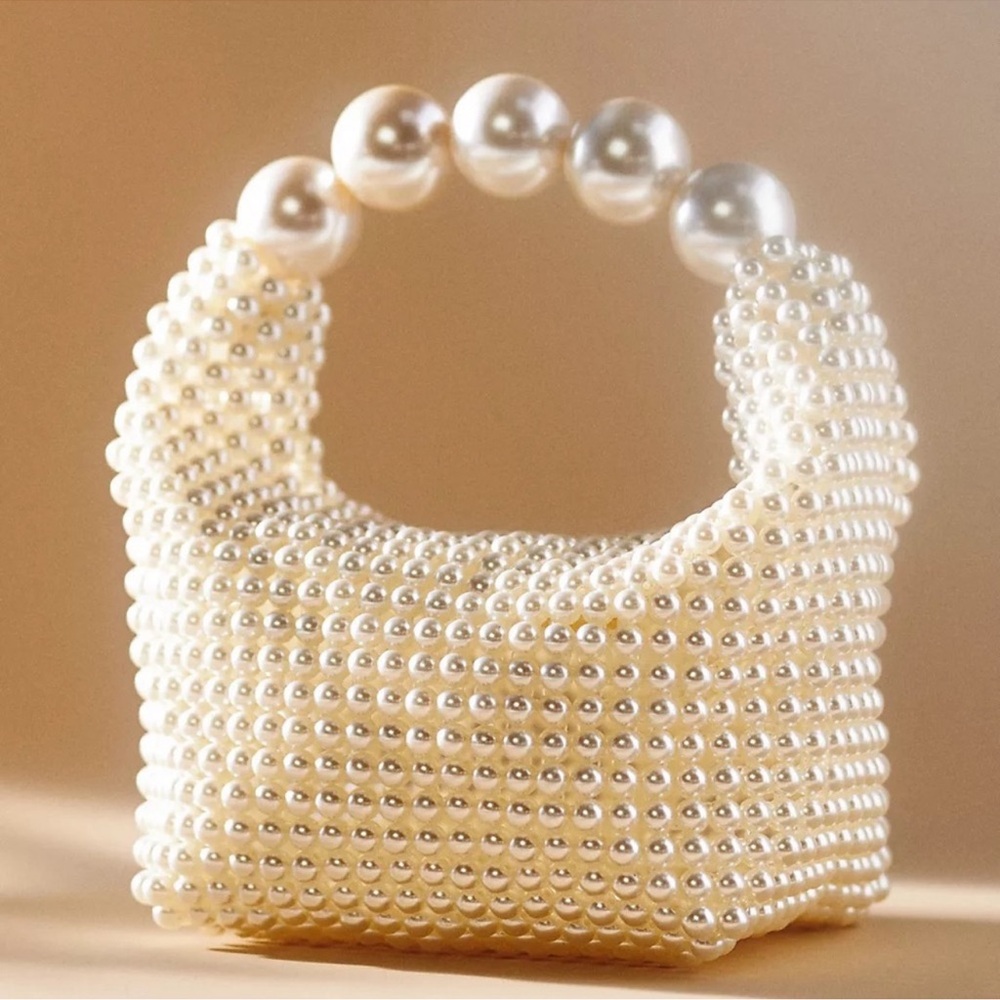 🥂New York Design Pearl Beaded Clutch Purse NWOT🥂